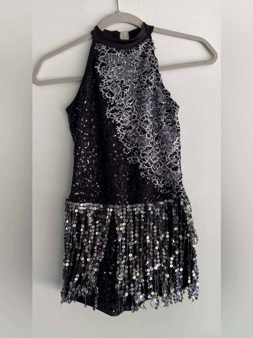 Curtain Call Don't Mean a Thing Black & Silver Sequin Tap Dance Costume